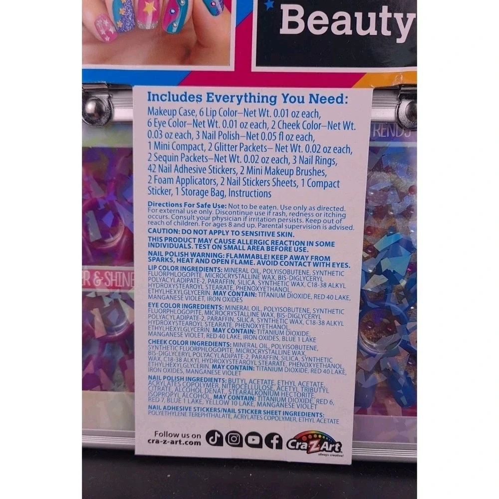 Cra Z Art‎ My Look On The Go Beauty Caddy; Eyes Lips And Nails New In Box